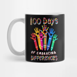 Autism Awareness Embrace Differences 100 Days Of School Mug